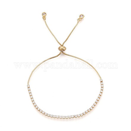 Теннисный браслет из кубического циркония BJEW-T020-03B-02G-1