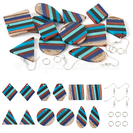Kit de fabrication de boucles d'oreilles géométriques biyun diy DIY-BY0001-46-1