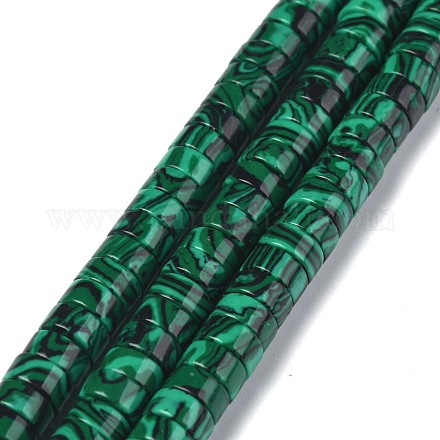 Synthetic Malachite Beads Strands G-Z006-C05-1