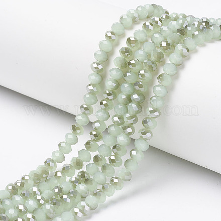 Chapelets de perles en verre électroplaqué EGLA-A034-J6mm-E04-1