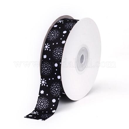 Single Face Printed Polyester Grosgrain Ribbons SRIB-Q019-J001-1