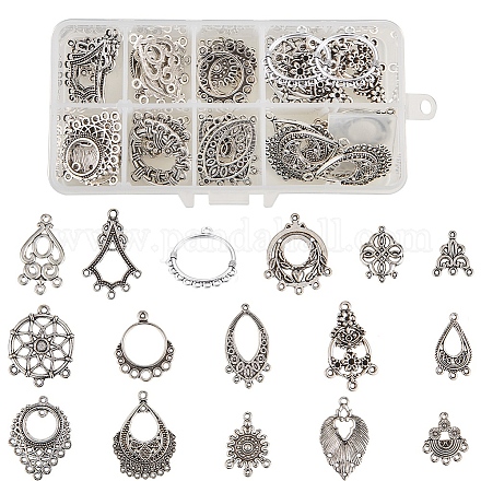 Tibetan Style Alloy Chandelier Components TIBE-SC0001-04AS-1
