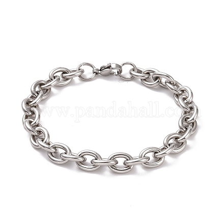 201 bracelet chaines cable chunk en acier inoxydable pour homme femme X-BJEW-G618-04P-B01-1