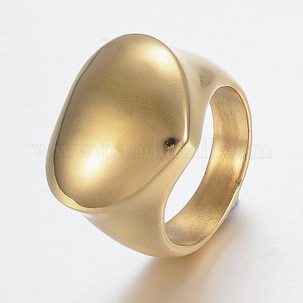 Ионное покрытие (ip) 304 кольцо на палец с широкой полосой из нержавеющей стали X-RJEW-H125-42G-17mm-1