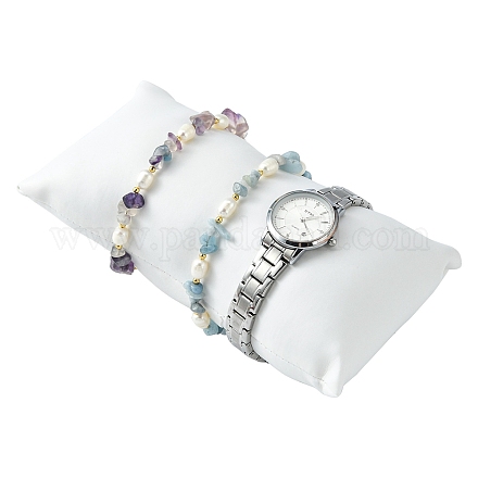 Exhibición del reloj del brazalete de la joya de la almohada de cuero BDIS-H015-1-1