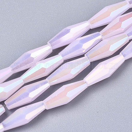 Chapelets de perles en verre électroplaqué X-EGLA-S194-03A-B05-1