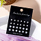 12 Pairs 6 Sizes Brass with Clear Cubic Zirconia Stud Earrings Sets, Platinum, Star, 90x70x2mm, 2 Pairs/size
