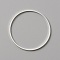 Brass Linking Rings, Round Ring, Silver, 25x0.5mm, Inner Diameter: 23mm