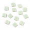 Opaque Acrylic Slide Charms, Square, Honeydew, 5.2x5.2x2mm, Hole: 0.8mm.