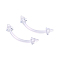 Acrylic Eyebrow Ring, with Double Pointed End, Piercing Jewelry, Clear, 16x4x3mm, Bar Length: 1/2