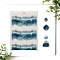 Polymer Clay Earrings Water Transfer Paper, Clay Pendant Decoration, Water Soluble Stickers, Teal, 138x95mm