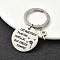 Alloy Keychain, with 304 Stainless Steel Findings, Letter P, 6cm