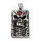 Halloween Theme 304 Stainless Steel Resin Pendants, Rectangle, Rectangle, 47x26.5x10mm, Hole: 8.5x5mm