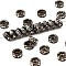 Brass Rhinestone Spacer Beads, Grade A, Crystal, Straight Flange, Rondelle, Gunmetal, 5x2.5mm, Hole: 1mm