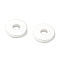 Brass Spacer Beads, Long-Lasting Plated, Flat Round, Silver, 6x1mm, Hole: 1.8mm
