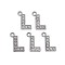 Alloy Pendants, with Crystal Rhinestone, Platinum, Cadmium Free & Lead Free, Alphabet, Letter.L, 17.5x12x2mm, Hole: 1.8mm