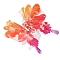 Plastic Claw Hair Clips, Hair Accessories for Women & Girls, Butterfly, Tomato, 76x72x42mm