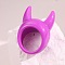 Devil Horn Resin Finger Rings, Magenta, Inner Diameter: 17mm