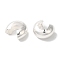 Brass Crimp Bead Cover, Lead Free & Cadmium Free, 925 Sterling Silver Plated, 10x5mm, Hole: 4mm