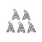 Alloy Pendants, with Crystal Rhinestone, Platinum, Cadmium Free & Lead Free, Alphabet, Letter.A, 17.5x13x2mm, Hole: 1.8mm