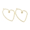 Alloy Rhinestone Pendants, Heart Charm, Golden, 48x39.5x3.5mm, Hole: 2mm