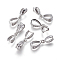 Brass Ice Pick Pinch Bails, Rack Plating, Platinum, 25mm, Hole: 5x8mm, Inner Size: 5x7mm, Pin: 0.8mm