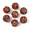 Christmas Theme Resin Rhinestone Round Beads, with Acrylic Inside, Bubblegum Beads for Beadable Pens, Keychains, Jewelry and Crafts, Colorful, 20mm, Hole: 2.8mm