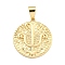 Brass Pendants, Cadmium Free & Nickel Free & Lead Free, Real 18K Gold Plated, Sagittarius, 23x21x2mm, Hole: 6x4mm