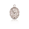 304 Stainless Steel Pendants, Oval with Virgin Mary, Stainless Steel Color, 19.5x13.5x2.5mm, Hole: 2mm