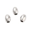 Non-Tarnish 201 Stainless Steel Beads, Oval, Stainless Steel Color, 4x3mm, Hole: 1.2mm