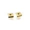 Brass Beads, Square, Lead Free & Cadmium Free, Rack Plating, Lasting Plated, Real 18K Gold Plated, 4x4x1.5mm, Hole: 1.7mm