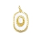 Brass Enamel Pendants, with Jump Rings, Cowboy Hat Charm, Long-Lasting Plated, Lead Free & Cadmium Free, Real 18K Gold Plated, Rack Plating, White, 18x12.5x4mm, Hole: 3mm