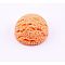 Resin Cabochon, Imitation Ice Cream, Half round/Dome, Coral, 17.5x11~11.5mm