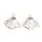 Transparent Acrylic Pendants, Leaf Charms, Clear, 26.5x28x8mm, Hole: 3.5mm, about 212pcs/500g