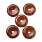 Natural Red Jasper Pendants, Donut/Pi Disc Charms, 50x6.5~7.5mm, Hole: 10mm