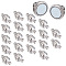 Brass Magnetic Clasps with Loops, Round, Platinum, 11.5x6mm, Hole: 1.6mm