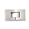 304 Stainless Steel Fold Over Clasps, Rectangle, Stainless Steel Color, 27.5x14x7.5mm