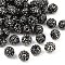Polymer Clay Rhinestone Beads, Grade A, Round Pave Disco Ball Beads, Jet Hematite, PP12(1.8~1.9mm), 10mm, Hole: 1.5mm