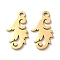 Ion Plating(IP) 304 Stainless Steel Pendants, Manual Polishing, Leaf Charm, Golden, 17.5x10x1mm, Hole: 1.6mm