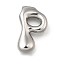 304 Stainless Steel Pendants, Letter Charm, Anti-Tarnish, Letter P, 24x14.5x6mm, Hole: 3.5x2.2mm