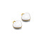 Stainless Steel Charms, with Enamel, Golden, Heart Charm, White, 8x9mm, Hole: 1.2mm
