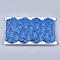 Polyester Ribbons, Wave Shape, Dodger Blue, 1-1/2 inch(38mm)~1-5/8 inch(40mm), 10Yard/card