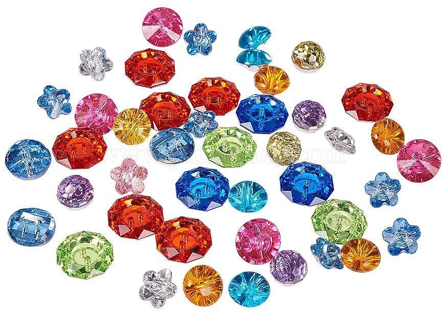 20 Pierres à Coudre Acrylique En Forme De Cœur - 25mm Transparentes - Pour Customisation