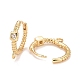 Серьги-кольца из латуни с микропаве из кубического циркония X1-KK-C239-01G-2
