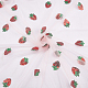 GORGECRAFT 64.4 Inch Width Embroidered Strawberry Mesh Lace Fabric Beading Sequin Sewing Lace Trim Fabrics Embroidery Applique Ribbons for DIY Handmade Clothing Accessories Embellishments OCOR-WH0073-34A-6