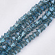 Electroplate Glass Beads Strands X-EGLA-T017-03E-1