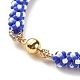Bracelet en perles de verre au crochet BJEW-JB08083-05-5