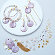 SUNNYCLUE Dyed Natural Flat Round Shell Earring Making DIY-SC0002-21-2
