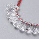 Bracelets de cheville perles de verre AJEW-AN00277-3