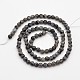 Faceted Round Natural Larvikite Beads Strands G-E302-083-4mm-2